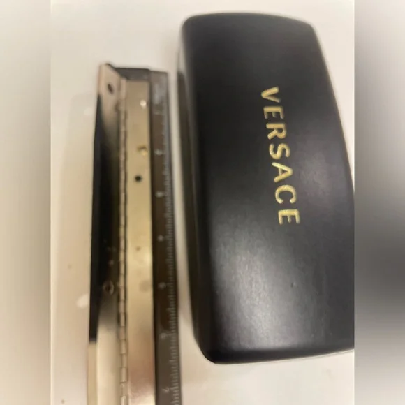 Versace black eyeglass sunglasses case